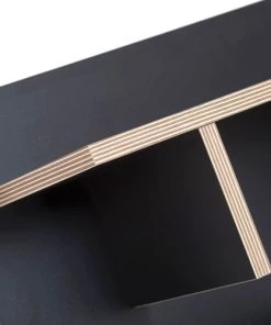 TEMAHOME Étagères Etagère Effet Bois Noir -Vaisseliers Soldes Magasin etagere effet bois noir 5