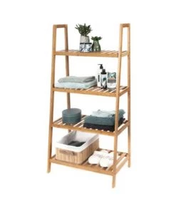 Compactor Étagères Étagère En Bambou à Poser 4 étages H120,5cm -Vaisseliers Soldes Magasin etagere en bambou a poser 4 etages h120 5cm 2