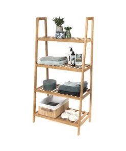 Compactor Étagères Étagère En Bambou à Poser 4 étages H120,5cm -Vaisseliers Soldes Magasin etagere en bambou a poser 4 etages h120 5cm 3
