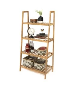 Compactor Étagères Étagère En Bambou à Poser 4 étages H120,5cm -Vaisseliers Soldes Magasin etagere en bambou a poser 4 etages h120 5cm 4