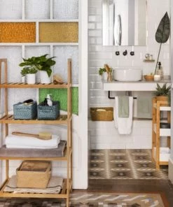 Compactor Étagères Étagère En Bambou à Poser 4 étages H120,5cm -Vaisseliers Soldes Magasin etagere en bambou a poser 4 etages h120 5cm 5