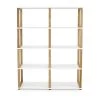 Tenzo Étagères Étagère En Bois 8 Niches Blanc