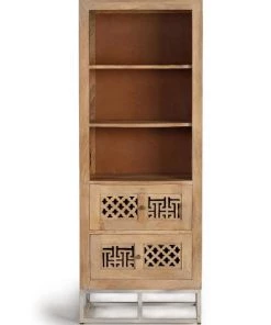 GINER Y COLOMER Étagères Étagère En Bois De Manguier Et Pieds En Métal Couleur Naturelle