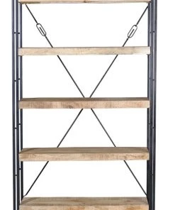 GINER Y COLOMER Étagères Étagère En Bois De Manguier Naturel Et Noir