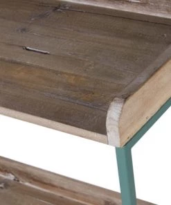 Maisons Du Monde Étagères Etagère En Bois De Sapin Et Métal Vert Olive -Vaisseliers Soldes Magasin etagere en bois de sapin et metal vert olive 1000 15 40 222834 3