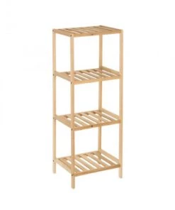 Wadiga Étagères Étagère En Bois De Sapin Nature 4 Plateaux H100cm