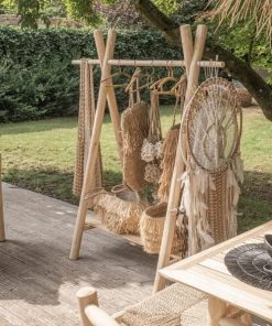 Bazar Bizar Étagères Étagère En Bois De Teck Naturel 150x120 -Vaisseliers Soldes Magasin etagere en bois de teck naturel 150x120 4