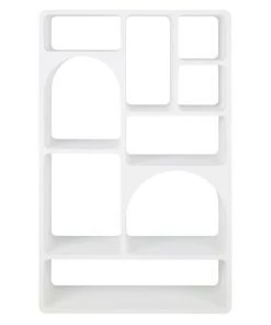 Maisons Du Monde Étagères Etagère En Bois Effet Béton Blanc Mat 100x165