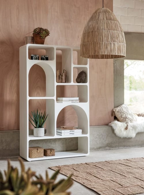 Maisons Du Monde Étagères Etagère En Bois Effet Béton Blanc Mat 100x165 5 Maisons Du Monde Étagères Etagère En Bois Effet Béton Blanc Mat 100x165 – Image 5