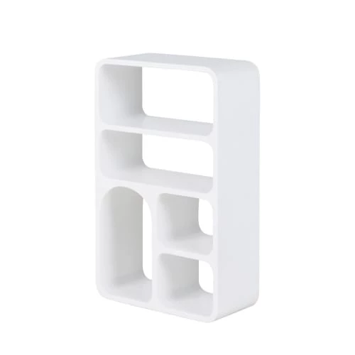 Maisons Du Monde Étagères Etagère En Bois Effet Béton Blanc Mat 40x65 2 Maisons Du Monde Étagères Etagère En Bois Effet Béton Blanc Mat 40x65 – Image 2
