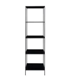 House Nordic Étagères Etagère En Bois Et Métal 51x170cm Noir