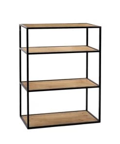 Pomax Étagères Étagère En Bois Et Métal 80x60cm