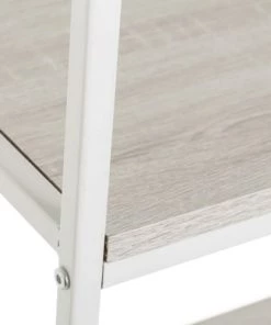 Wadiga Étagères Étagère En Bois Et Métal Blanc 4 Plateaux - 60x30x116cm -Vaisseliers Soldes Magasin etagere en bois et metal blanc 4 plateaux 60x30x116cm 2