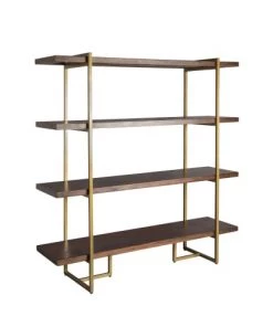 Dutchbone Étagères Étagère En Bois Foncé Et Métal -Vaisseliers Soldes Magasin etagere en bois fonce et metal 5