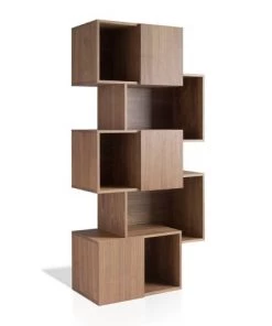 Angel Cerda Étagères Étagère En Bois Plaqué Noyer Trois Portes