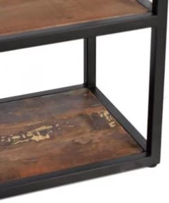 GINER Y COLOMER Étagères Étagère En Bois Recyclé Et Métal -Vaisseliers Soldes Magasin etagere en bois recycle et metal 3