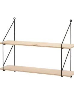 Compactor Étagères Étagère En Bouleau Et Métal Noir 60x44,5cm