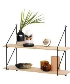 Compactor Étagères Étagère En Bouleau Et Métal Noir 60x44,5cm -Vaisseliers Soldes Magasin etagere en bouleau et metal noir 60x44 5cm 3