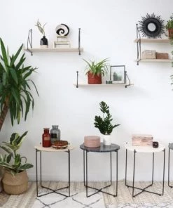 Compactor Étagères Étagère En Bouleau Et Métal Noir 60x44,5cm -Vaisseliers Soldes Magasin etagere en bouleau et metal noir 60x44 5cm 4