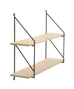 Compactor Étagères Étagère En Bouleau Et Métal Noir 60x44,5cm -Vaisseliers Soldes Magasin etagere en bouleau et metal noir 60x44 5cm 5