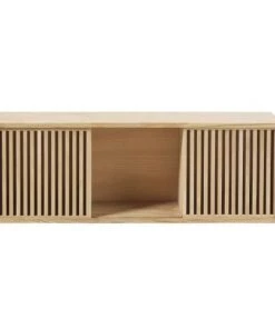 Maisons Du Monde Étagères Etagère En Chêne Avec Porte Coulissante