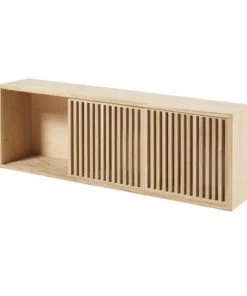 Maisons Du Monde Étagères Etagère En Chêne Avec Porte Coulissante -Vaisseliers Soldes Magasin etagere en chene avec porte coulissante 1000 10 30 191090 3
