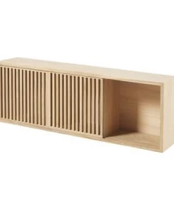 Maisons Du Monde Étagères Etagère En Chêne Avec Porte Coulissante -Vaisseliers Soldes Magasin etagere en chene avec porte coulissante 1000 10 30 191090 4