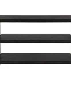 Zago Étagères Étagère En Chêne Massif 3 Rayonnages 80 Cm Noire