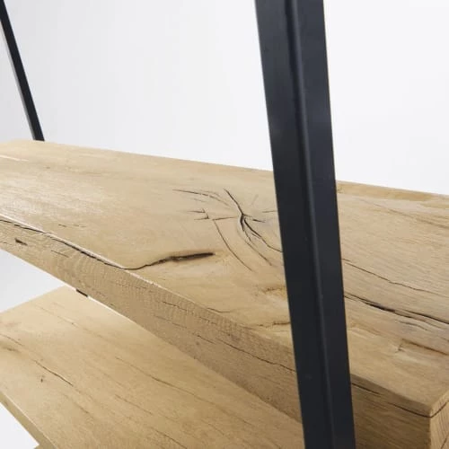 Maisons Du Monde Étagères Etagère En Chêne Massif Et Métal Noir Mat 3 Maisons Du Monde Étagères Etagère En Chêne Massif Et Métal Noir Mat – Image 3