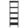 Zago Étagères Étagère En Chêne Massif Noir 4 Rayons 180 Cm
