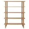 Zago Étagères Étagère En Chêne Naturel Plaqué 4 Rayons De 180 Cm