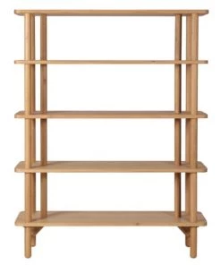 Zago Étagères Étagère En Chêne Naturel Plaqué 4 Rayons De 180 Cm