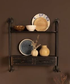 BOITE A DESIGN Étagères Étagère En Fer Noir -Vaisseliers Soldes Magasin etagere en fer noir 3