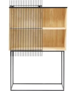 Kare Design Étagères Etagère En Hévéa Massif Et Acier -Vaisseliers Soldes Magasin etagere en hevea massif et acier 3