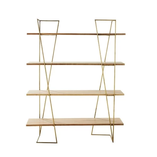 Maisons Du Monde Étagères Étagère En Laiton Et Manguier Massif 1 Maisons Du Monde Étagères Étagère En Laiton Et Manguier Massif