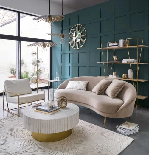 Maisons Du Monde Étagères Étagère En Laiton Et Manguier Massif 4 Maisons Du Monde Étagères Étagère En Laiton Et Manguier Massif – Image 4