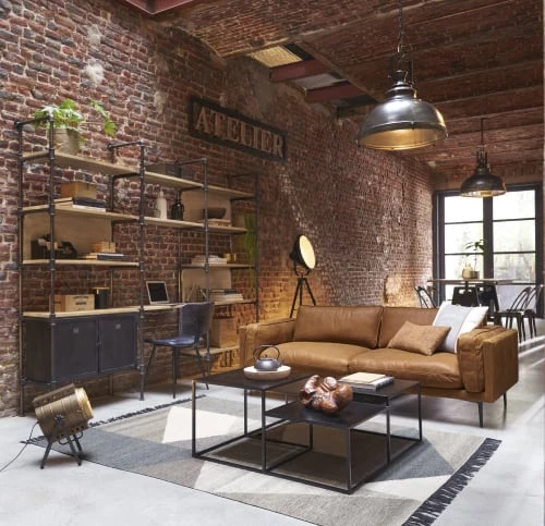 Maisons Du Monde Étagères Etagère En Manguier Massif Et Métal Gris Finition Patinée Et Vieillie 4 Maisons Du Monde Étagères Etagère En Manguier Massif Et Métal Gris Finition Patinée Et Vieillie – Image 4