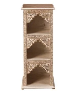 Maisons Du Monde Étagères Étagère En Manguier Sculpté Et Blanchi H.88cm