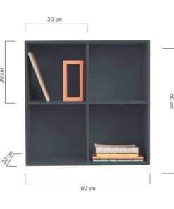 RNT By Really Nice Things Étagères Étagère En MDF Laqué En Couleur Gris Foncé. -Vaisseliers Soldes Magasin etagere en mdf laque en couleur gris fonce 5