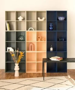 RNT By Really Nice Things Étagères Étagère En MDF Laqué En Couleur Gris Glace. -Vaisseliers Soldes Magasin etagere en mdf laque en couleur gris glace 4