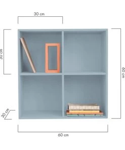 RNT By Really Nice Things Étagères Étagère En MDF Laqué En Couleur Gris Glace. -Vaisseliers Soldes Magasin etagere en mdf laque en couleur gris glace 5