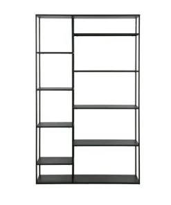 Woood Étagères Étagère En Métal 10 Casiers Noir