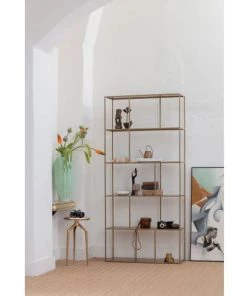 Bepurehome Étagères Étagère En Métal 196x90cm Laiton -Vaisseliers Soldes Magasin etagere en metal 196x90cm laiton 2