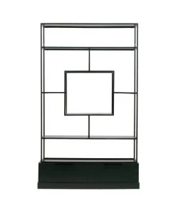 Woood Étagères Étagère En Métal 204x126cm Noir