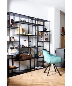 Woood Étagères Étagère En Métal 8 Casiers Noir -Vaisseliers Soldes Magasin etagere en metal 8 casiers noir 2