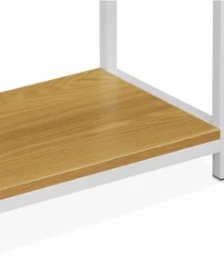Alice's Garden Étagères Étagère En Métal Blanc Mat Et Décor Bois, 3 Niveaux -Vaisseliers Soldes Magasin etagere en metal blanc mat et decor bois 3 niveaux 3