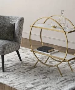 Maisons Du Monde Étagères Etagère En Métal Doré Et Marbre Blanc -Vaisseliers Soldes Magasin etagere en metal dore et marbre blanc 1000 4 40 200366 5