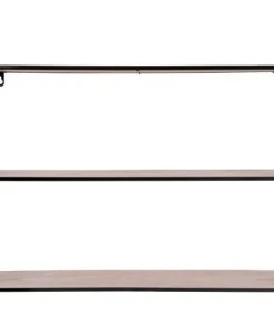 Maisons Du Monde Étagères Etagère En Métal Et Bois De Peuplier Massif Noir