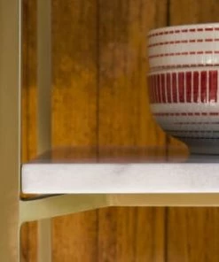 PIB Étagères Etagère En Métal Et Marbre Blanc -Vaisseliers Soldes Magasin etagere en metal et marbre blanc 3