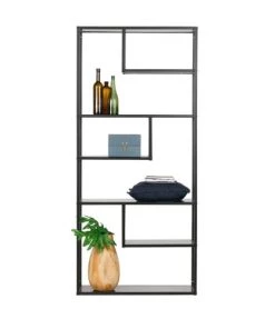 Woood Étagères Étagère En Métal Noir -Vaisseliers Soldes Magasin etagere en metal noir 12